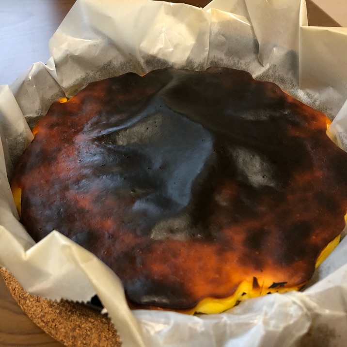 生クリーム無し水切り無し!簡単バスク風チーズケーキ